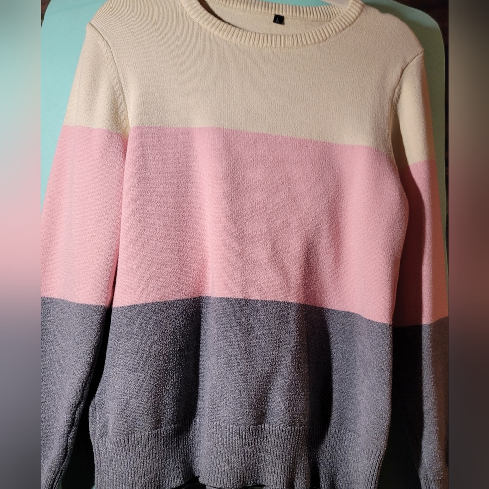 STYLEWORD MULTICOLOR SWEATER Large - Picture 4 of 10